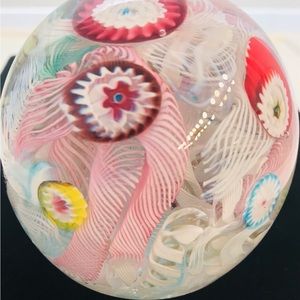 Vintage Millefiore Glass Murano Paperweith.